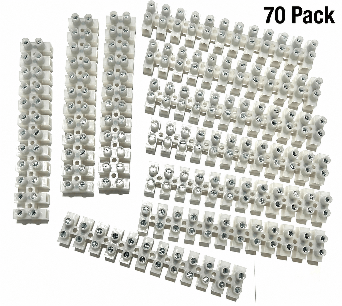 EDS Terminal Block 12 Position / 24 Contact Terminal Block Barrier Strip Dual Row with Screw Connector 30 Amp 300V HVAC Panel Chassis Mount etc. ES1200/12DSFB ES1200/12DSFB -12 Position / 24 Contact Terminal Block Strip 30 Amp