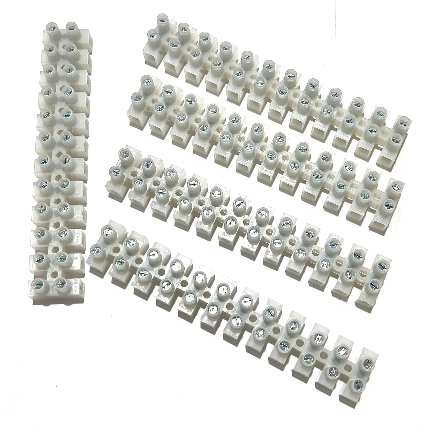 EDS Terminal Block 12 Position / 24 Contact Terminal Block Barrier Strip Dual Row with Screw Connector 30 Amp 300V HVAC Panel Chassis Mount etc. ES1200/12DSFB ES1200/12DSFB -12 Position / 24 Contact Terminal Block Strip 30 Amp