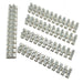 EDS Terminal Block 12 Position / 24 Contact Terminal Block Barrier Strip Dual Row with Screw Connector 30 Amp 300V HVAC Panel Chassis Mount etc. ES1200/12DSFB ES1200/12DSFB -12 Position / 24 Contact Terminal Block Strip 30 Amp