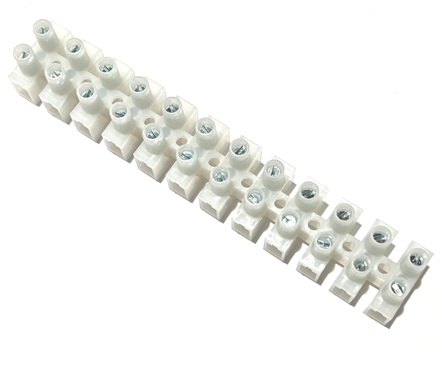 EDS Terminal Block 12 Position / 24 Contact Terminal Block Barrier Strip Dual Row with Screw Connector 30 Amp 300V HVAC Panel Chassis Mount etc. ES1200/12DSFB ES1200/12DSFB -12 Position / 24 Contact Terminal Block Strip 30 Amp