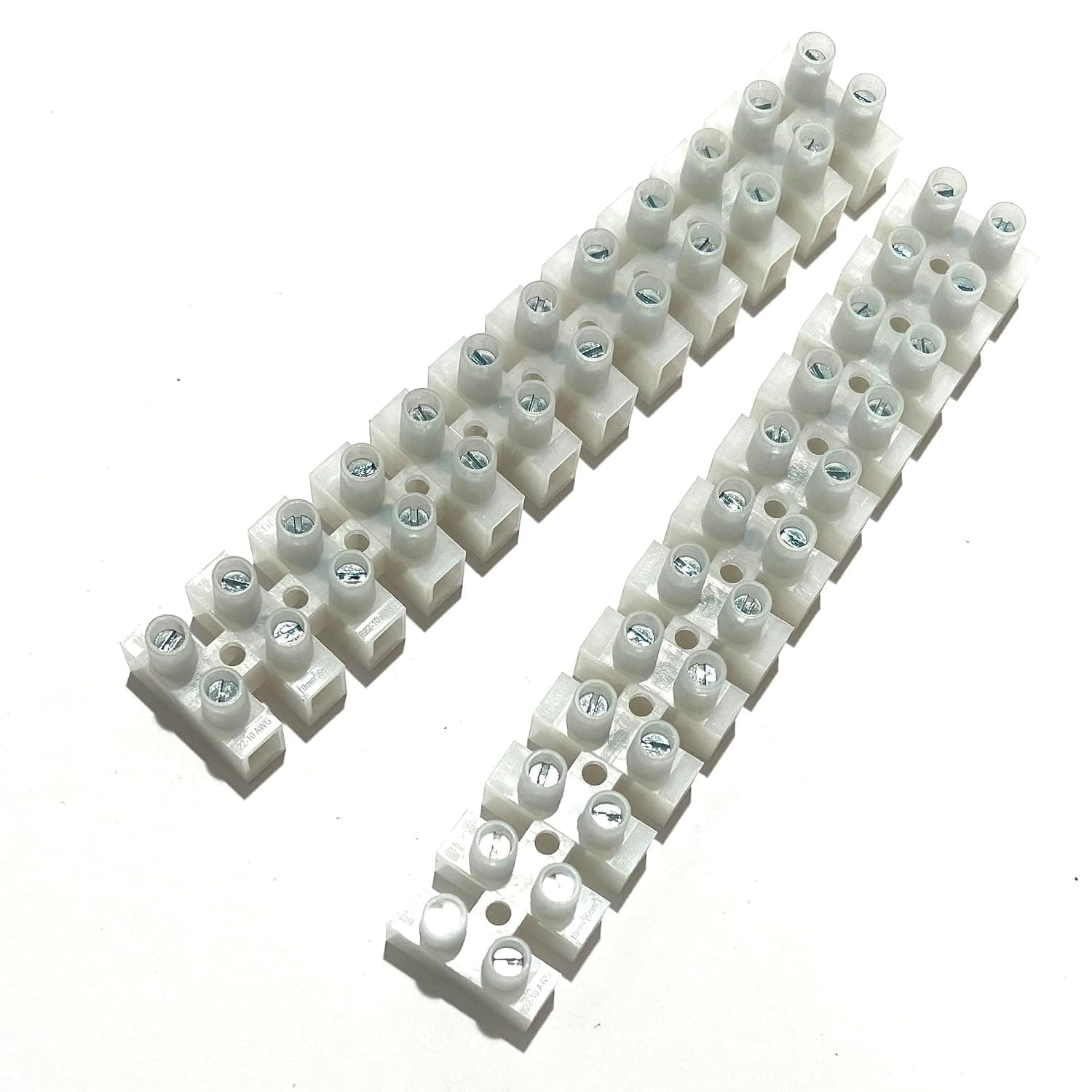 EDS Terminal Block 12 Position / 24 Contact Terminal Block Barrier Strip Dual Row with Screw Connector 30 Amp 300V HVAC Panel Chassis Mount etc. ES1200/12DSFB ES1200/12DSFB -12 Position / 24 Contact Terminal Block Strip 30 Amp