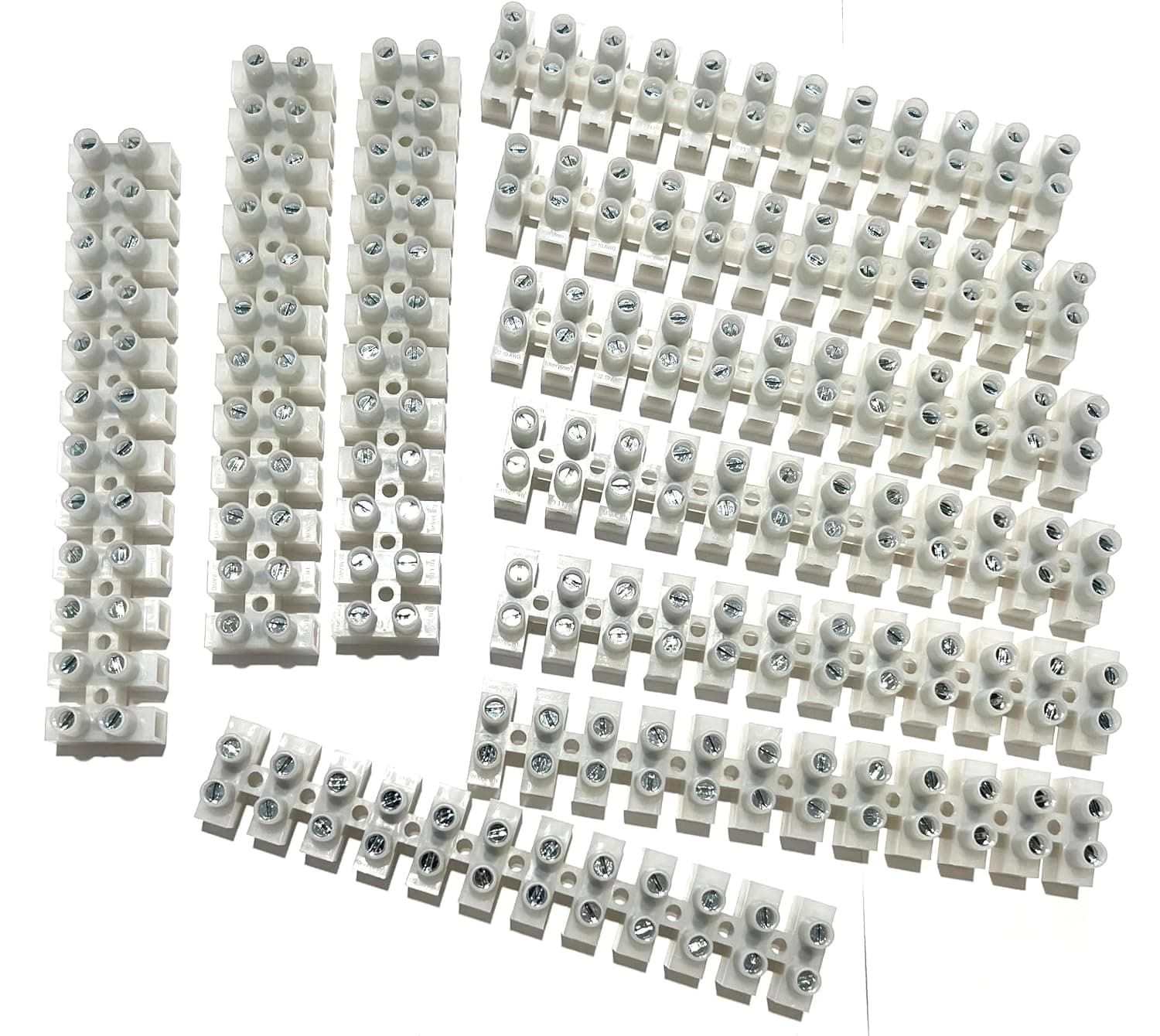 EDS Terminal Block 12 Position / 24 Contact Terminal Block Barrier Strip Dual Row with Screw Connector 30 Amp 300V HVAC Panel Chassis Mount etc. ES1200/12DSFB ES1200/12DSFB -12 Position / 24 Contact Terminal Block Strip 30 Amp