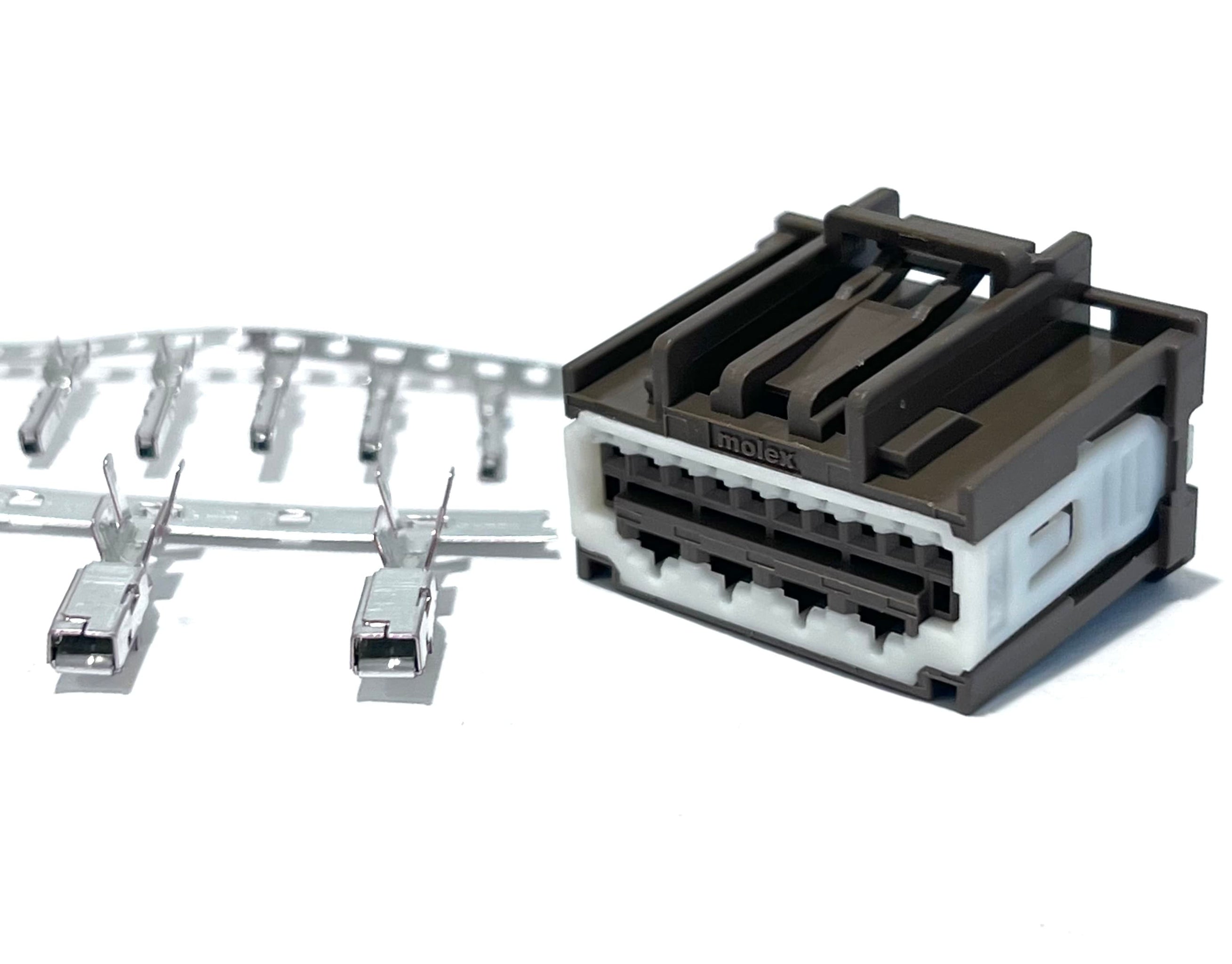 EDS Wire Harness and Connectors WPT-1213 WPT1213 Connector Kit - Housing and terminals for 14 Pin Hybrid Female Unsealed System for Audio Video Kicker Stillwater Systems VGL3Z-18808-A VKL3Z-18808-A HPSWP552DC etc WPT-1213 WPT1213 Connector Kit 