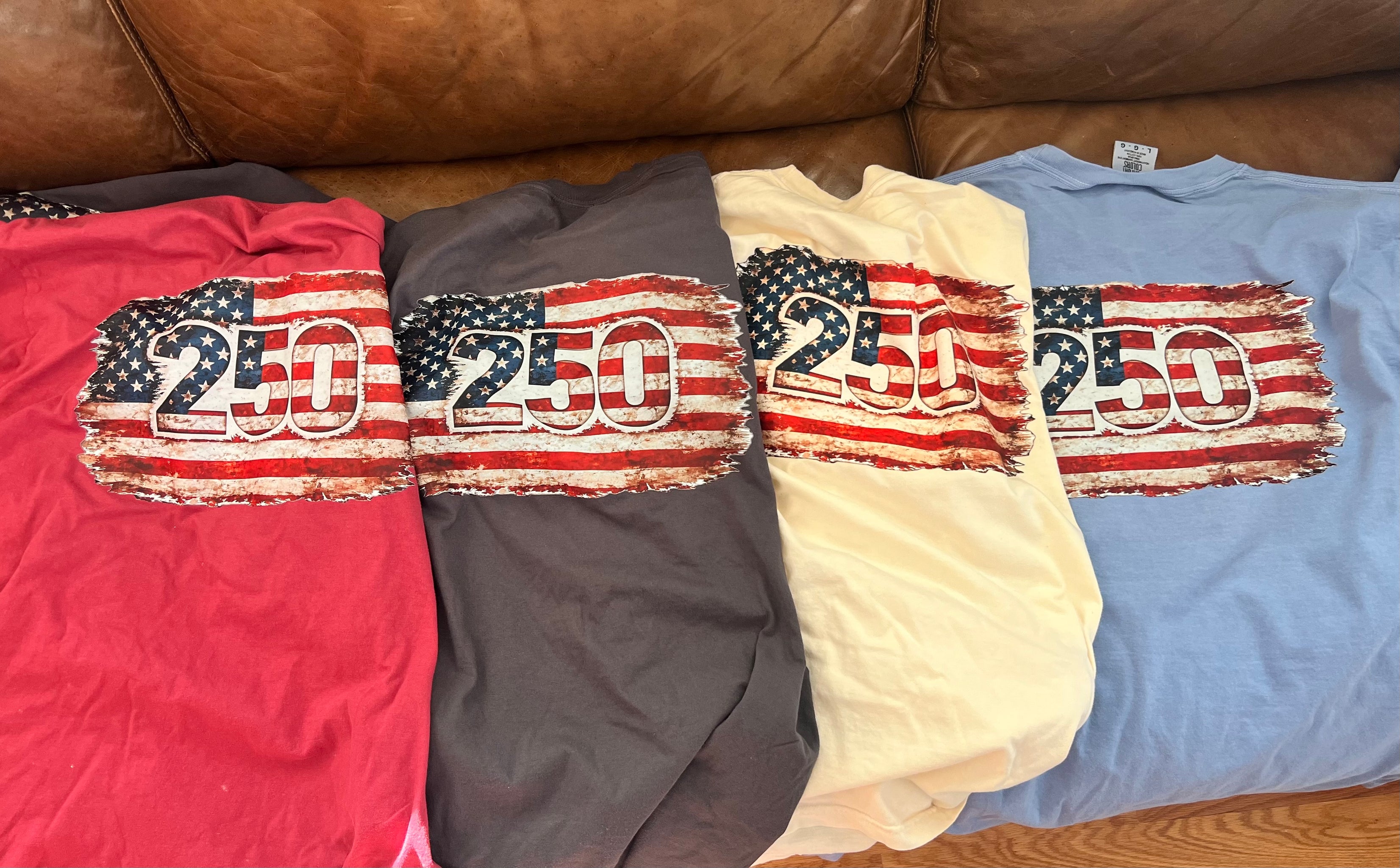 America 250 Comfort Colors® T-Shirt | 7•4•1776 Patriotic Tee | Double-Sided July 4th Independence Day Shirt - Ships in 1-3 business Days