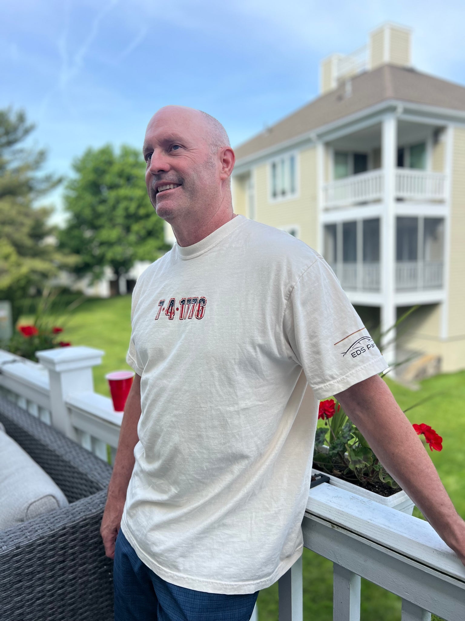 America 250 Comfort Colors® T-Shirt | 7•4•1776 Patriotic Tee | Double-Sided July 4th Independence Day Shirt - Ships in 1-3 business Days