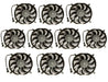 SPAL 10" 10 Pack!! - SPAL 30100628B Trans/Air 2160116 10'' Puller Fans 12 Volt High Performance Curved Blades 802 cfm with 8 mounting Brackets VA11A-AP7/C/T-57A  Save $$ 10 Pack!! SPAL 30100628B Trans/Air 2160116 10'' Puller Fans