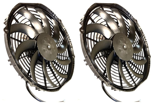 SPAL 10" 2 Pack!! - SPAL 30100435 10" Fan Puller Curved Blades 12 Volt Low Profile 847 cfm VA11-AP7/C-57A SPAL Fan - 30100435 10" Fan Puller 847 cfm - 2 Pack!!