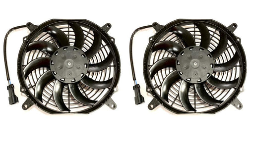 SPAL 10" 2 Pack!! - SPAL 30100628B Trans/Air 2160116 10'' Puller Fans 12 Volt High Performance Curved Blades 802 cfm with 8 mounting Brackets VA11A-AP7/C/T-57A SPAL Fan - 30100628B Trans/Air 2160116 10'' Puller Fans - 2 Pack!!
