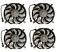 SPAL 10" 4 Pack!! Save $$ - SPAL 30100628B Trans/Air 2160116 10'' Puller Fans 12 Volt High Performance Curved Blades 802 cfm with 8 mounting Brackets VA11A-AP7/C/T-57A SPAL Fan - 30100628B Trans/Air 2160116 10'' Puller Fans - 4 Pack!!