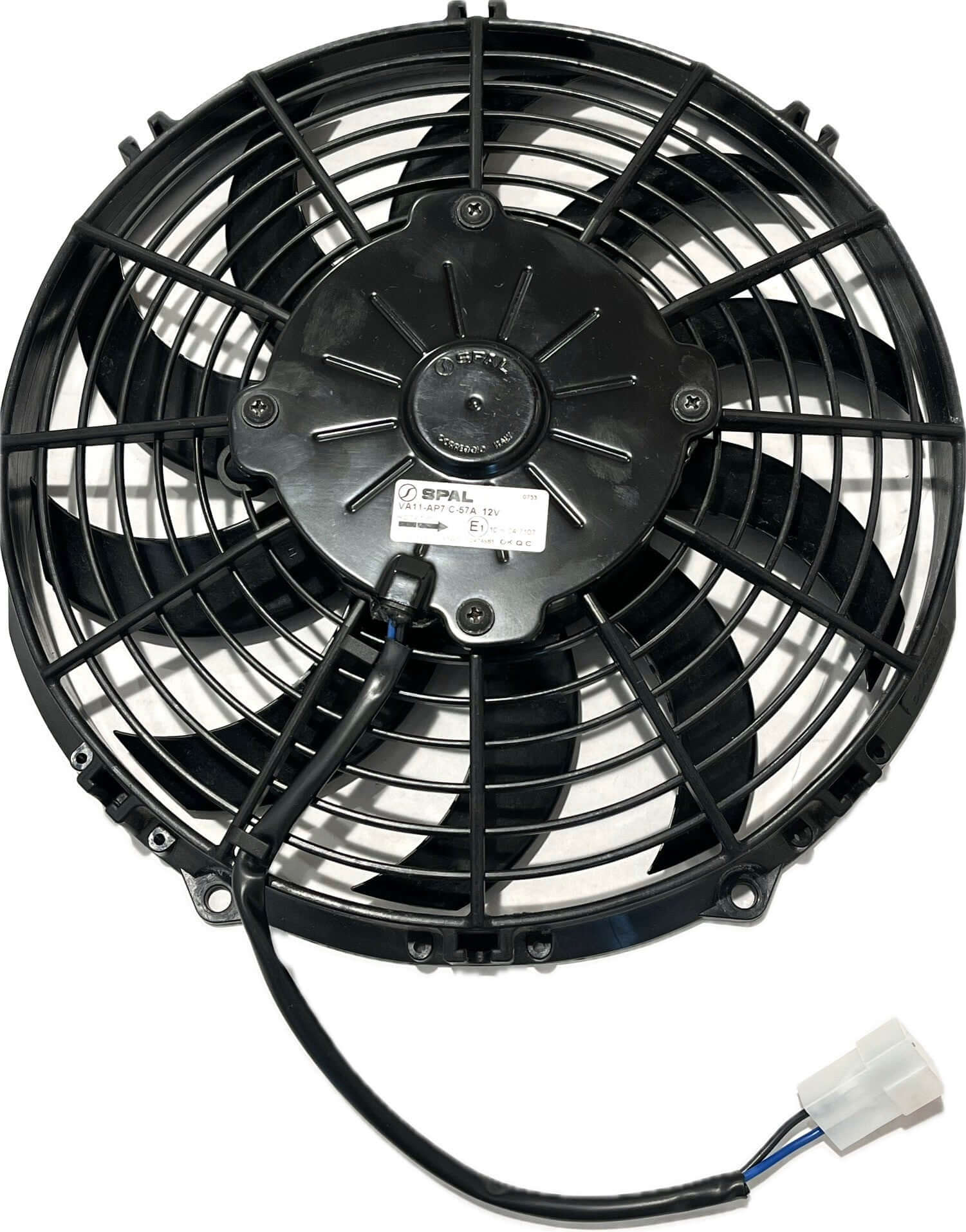 SPAL 10" SPAL Fan - 30100435 **USED** 10'' 12 Volt Low-Profile Puller Fan Curved Blades 847 cfm VA11-AP7/C-57A SPAL Fan - 30100435 **USED** 10'' 12 Volt  uller Fan