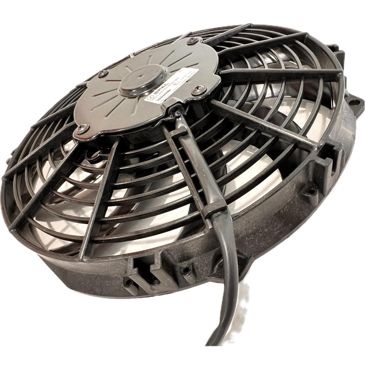 SPAL 10" SPAL Fan - 30100588 10" Pusher Curved Blades 12 Volt High-Performance 839 cfm VA11-AP7/C/I-57S 12V IP68 Waterproof Brushed Fan for Cooling Radiators, Oil Coolers, and Compact Applications etc. SPAL 30100588 10'' 12 Volt Pusher Fan 839 cfm