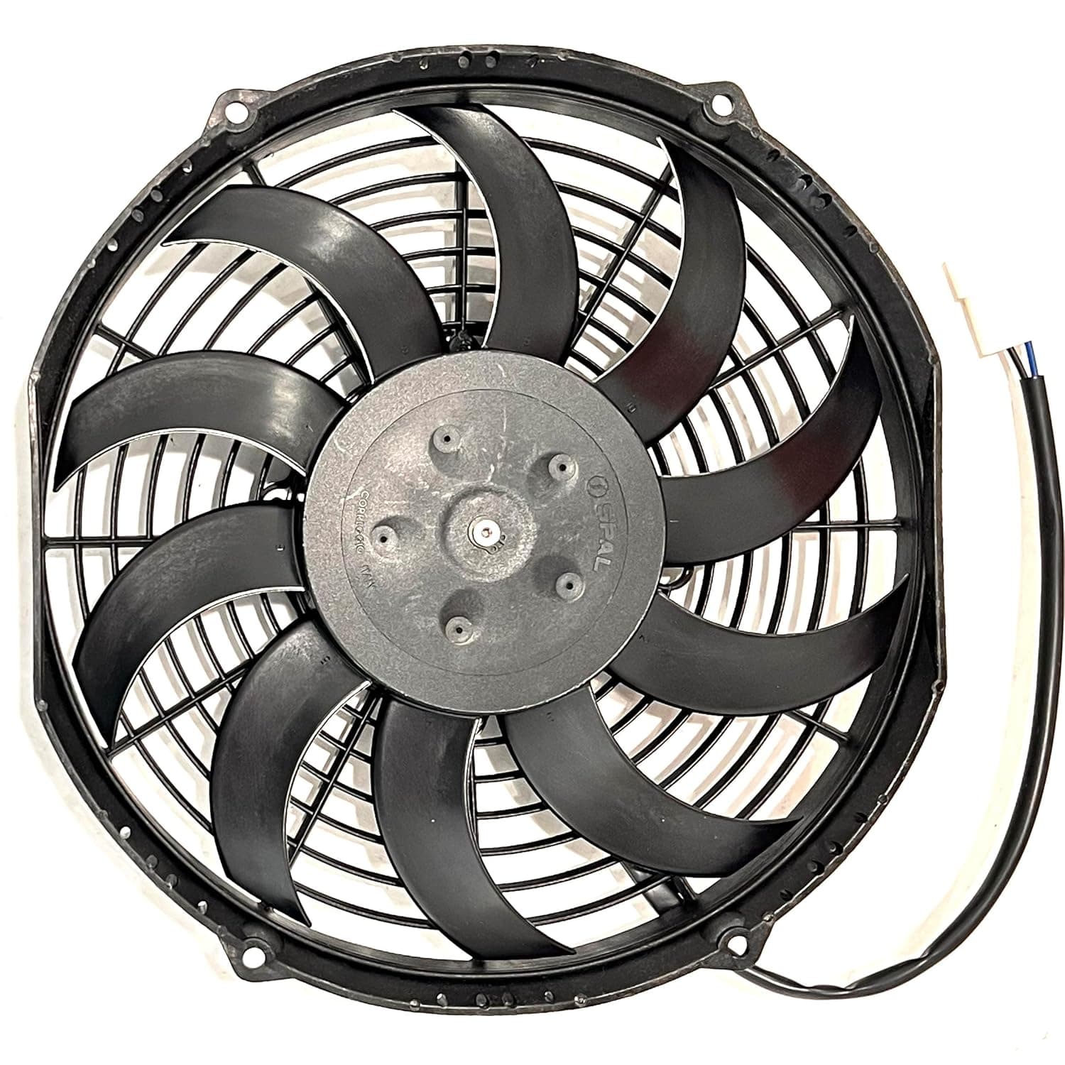 SPAL 10" SPAL Fan - 30100588 10" Pusher Curved Blades 12 Volt High-Performance 839 cfm VA11-AP7/C/I-57S 12V IP68 Waterproof Brushed Fan for Cooling Radiators, Oil Coolers, and Compact Applications etc. SPAL 30100588 10'' 12 Volt Pusher Fan 839 cfm