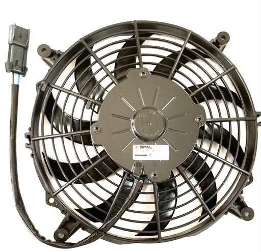 SPAL 10" SPAL Fan - 30100628B Trans/Air 2160116 10'' 12 Volt Puller Fan High Performance Curved Blades 802 cfm with 8 mounting Brackets VA11A-AP7/C/T-57A SPAL Fan - 30100628B Trans/Air 2160116 10'' 12 V Puller Fan