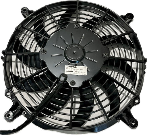 SPAL 10" SPAL Fan - **USED** 30100628B Trans/Air 2160116 10'' 12 Volt Puller Fan High Performance Curved Blades 802 cfm with 8 mounting Brackets VA11A-AP7/C/T-57A (Copy) SPAL Fan - 30100628B Trans/Air 2160116 10'' 12 V Puller Fan