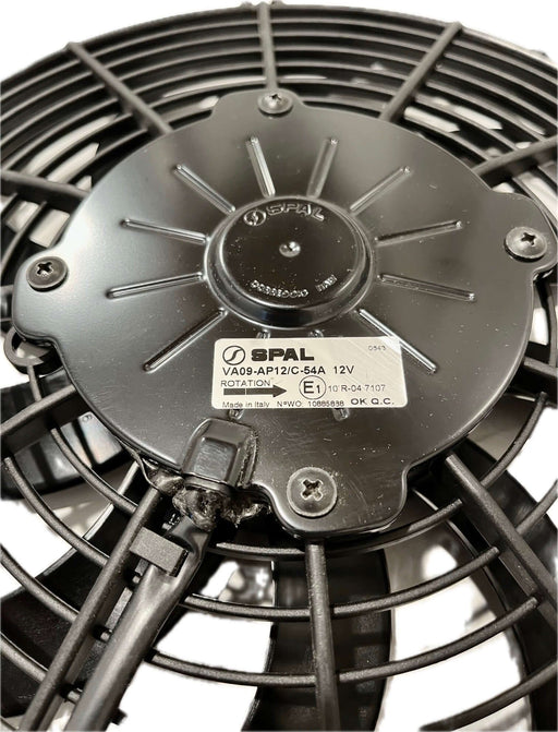 SPAL 11" SPAL Fan - 30100411 11'' 12 Volt Low-Profile Puller Fan Curved Blades 844 cfm VA09-AP12/C-54A SPAL Fan - 30100411 11'' 12 Volt Puller Fan 844 cfm