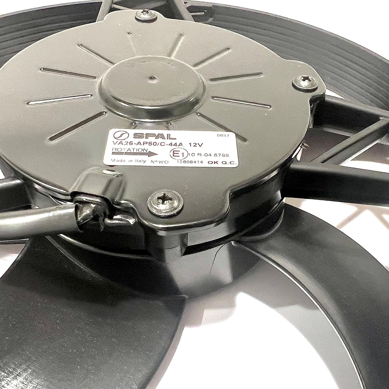 SPAL 11" SPAL Fan - 30101512 11" 12 Volt Puller Radiator Condenser Fan High Performance Curved Blade 1233 cfm VA26-AP50/C-44A & SPAL FRPT Harness SPAL Fan - 30101512 11" 12 Volt Puller Fan 1233 cfm