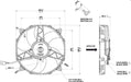 SPAL 11" SPAL Fan - 30101550M 11" 12 Volt Puller Radiator Condenser Fan High Performance Curved Blade 1233 cfm VA26-AP50/CWP-44A with Female Vehicle Side Connector Kit/Sealed Version of 30101512 SPAL Fan - 30101550M 11" 12 Volt Puller Condenser Fan 
