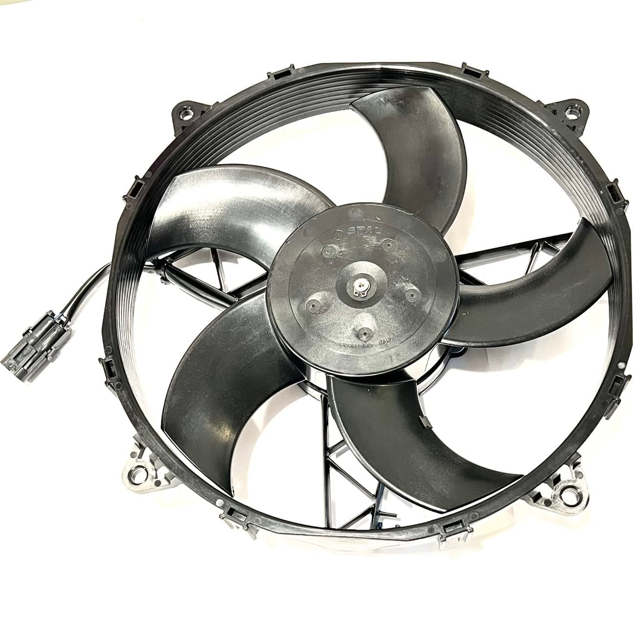 SPAL 11" SPAL Fan - 30101550M 11" 12 Volt Puller Radiator Condenser Fan High Performance Curved Blade 1233 cfm VA26-AP50/CWP-44A with Female Vehicle Side Connector Kit/Sealed Version of 30101512 SPAL Fan - 30101550M 11" 12 Volt Puller Condenser Fan 