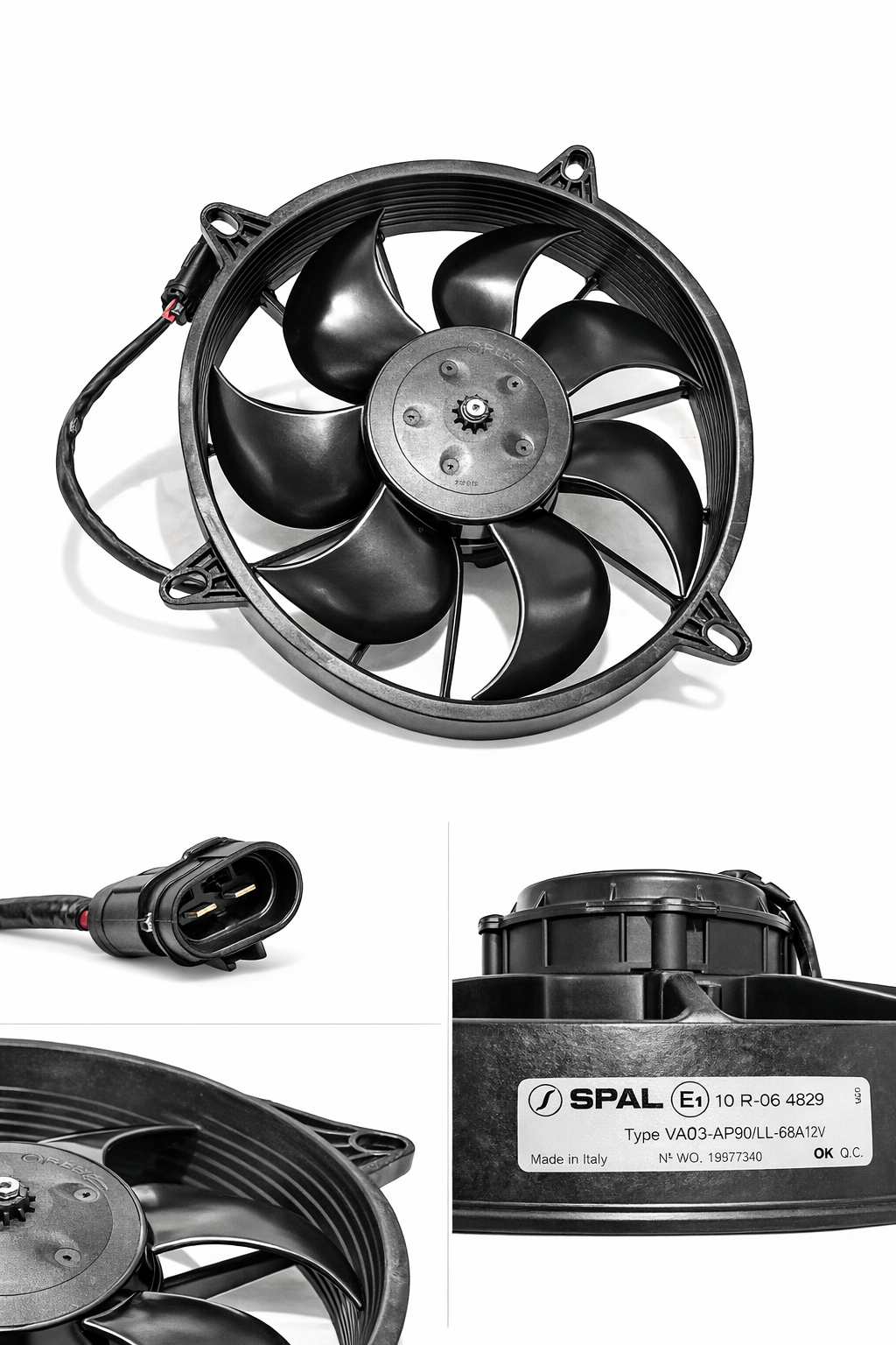 SPAL 11" SPAL Fan - 30102800 11" 12 Volt Puller Fan Sealed High Output Curved Blade 1604 cfm VA03-AP90/LL-68A SPAL Fan - 30102800 11" 12 Volt Puller Fan | VA03-AP90/LL-68A 1604 cfm