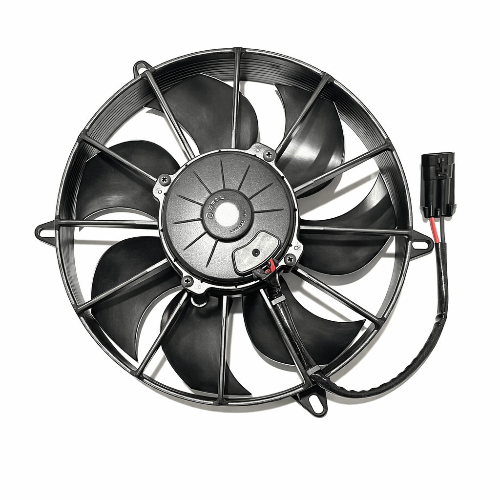 SPAL 11" SPAL Fan - 30102800 11" 12 Volt Puller Fan Sealed High Output Curved Blade 1604 cfm VA03-AP90/LL-68A SPAL Fan - 30102800 11" 12 Volt Puller Fan | VA03-AP90/LL-68A 1604 cfm