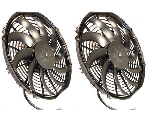 SPAL 12" 2 Pack!! - SPAL 30101522 12" Fan Puller Curved Blades 12 Volt High-Performance 1226 cfm VA10-AP50/C-61A SPAL Fan - 30101522 12" Fan Puller 12 Volt fan - 2 Pack!!