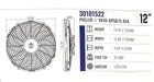 SPAL 12" 2 Pack!! - SPAL 30101522 12" Fan Puller Curved Blades 12 Volt High-Performance 1226 cfm VA10-AP50/C-61A SPAL Fan - 30101522 12" Fan Puller 12 Volt fan - 2 Pack!!