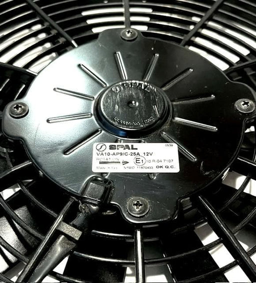 SPAL 12" SPAL Fan - 30100375 **USED** 12 Inch 12 Volt Puller Fan Straight Blades High-Performance VA10-AP9/C-25A SPAL Fan - 30100375 USED 12 Inch Fan