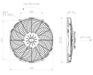 SPAL 12" SPAL Fan - 30101522 12" 12 Volt Puller Fan Curved Blades High-Performance 1226 cfm VA10-AP50/C-61A SPAL Fan - 30101522 12" Fan - 12 Volt Puller Fan 1226 cfm 
