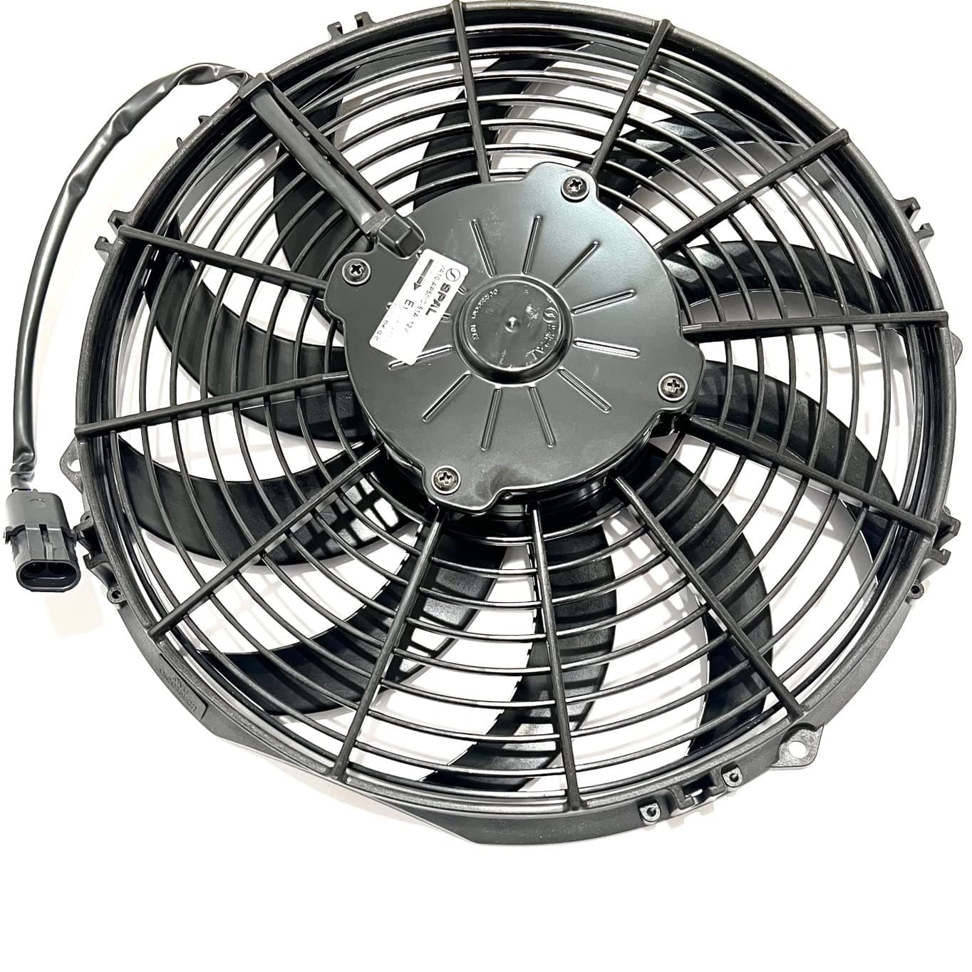 SPAL 12" SPAL Fan - 30101529 12" 12 Volt Puller Fan - for Thermo King 78-1201 781201 IE01943G0 High Performance Curved Blade 1226 cfm with Weatherpack Sealed Connector Puller Radiator Condenser SPAL Fan - 30101529 12" 12 Volt Puller Fan 