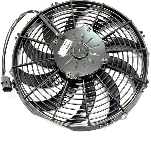 SPAL 12" SPAL Fan - 30101529 12" 12 Volt Puller Fan - for Thermo King 78-1201 781201 IE01943G0 High Performance Curved Blade 1226 cfm with Weatherpack Sealed Connector Puller Radiator Condenser SPAL Fan - 30101529 12" 12 Volt Puller Fan 