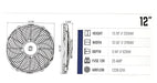 SPAL 12" SPAL Fan - 30101529 12" 12 Volt Puller Fan - for Thermo King 78-1201 781201 IE01943G0 High Performance Curved Blade 1226 cfm with Weatherpack Sealed Connector Puller Radiator Condenser SPAL Fan - 30101529 12" 12 Volt Puller Fan 