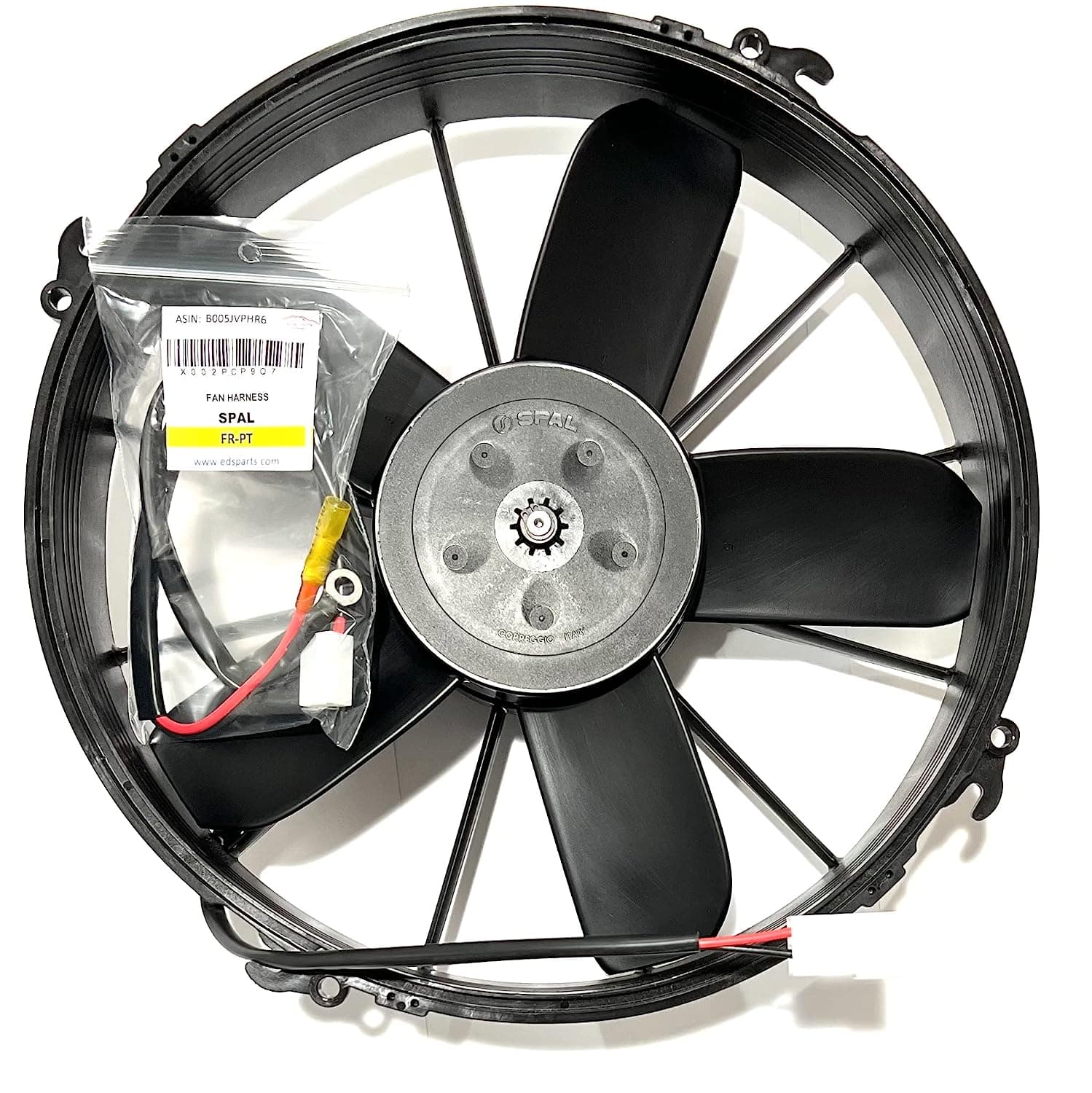 SPAL 12" SPAL Fan - 30102025 12" 12 Volt Pusher Fan 1687 CFM Cooling Radiator or Thermo King Tripac APU Evolution Carrier etc - with FR-PT Fan Harness. Catalog P/N VA01-AP70/LL-36S SPAL Fan - 30102025 12" 12 Volt Pusher Fan 1687 CFM 