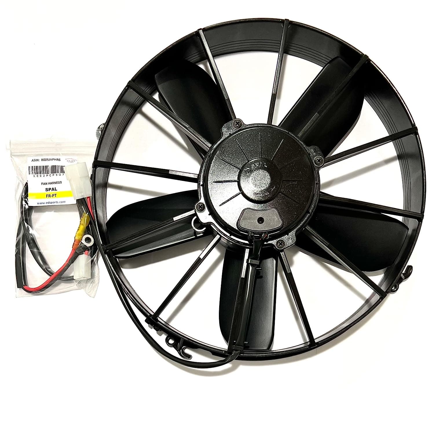 SPAL 12" SPAL Fan - 30102025 12" 12 Volt Pusher Fan 1687 CFM Cooling Radiator or Thermo King Tripac APU Evolution Carrier etc - with FR-PT Fan Harness. Catalog P/N VA01-AP70/LL-36S SPAL Fan - 30102025 12" 12 Volt Pusher Fan 1687 CFM 