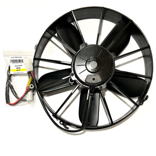 SPAL 12" SPAL Fan - 30102025 12" 12 Volt Pusher Fan 1687 CFM Cooling Radiator or Thermo King Tripac APU Evolution Carrier etc - with FR-PT Fan Harness. Catalog P/N VA01-AP70/LL-36S SPAL Fan - 30102025 12" 12 Volt Pusher Fan 1687 CFM 