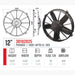 SPAL 12" SPAL Fan - 30102025 12" 12 Volt Pusher Fan 1687 CFM Cooling Radiator or Thermo King Tripac APU Evolution Carrier etc - with FR-PT Fan Harness. Catalog P/N VA01-AP70/LL-36S SPAL Fan - 30102025 12" 12 Volt Pusher Fan 1687 CFM 