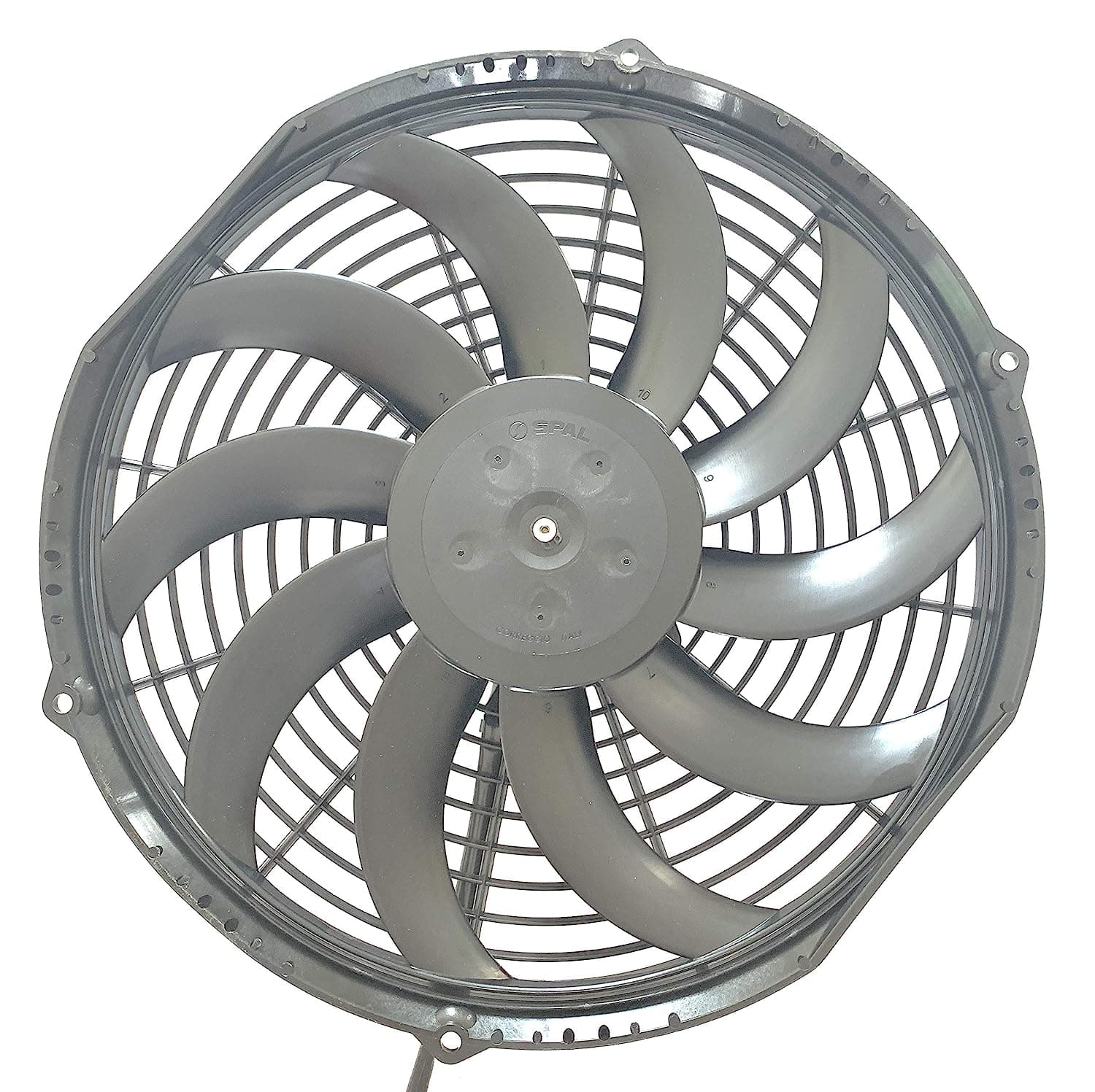 SPAL 12" SPAL Fan - 30102029 12" 12 Volt puller High-Performance Fan Puller with Curved Blades. 1451 cfm VA10-AP70/LL-61A Cooling for Radiators Oil Coolers, APUs and car restoration modification applications SPAL Fan - 30102029 12" 12 Volt puller Fan1451 cfm