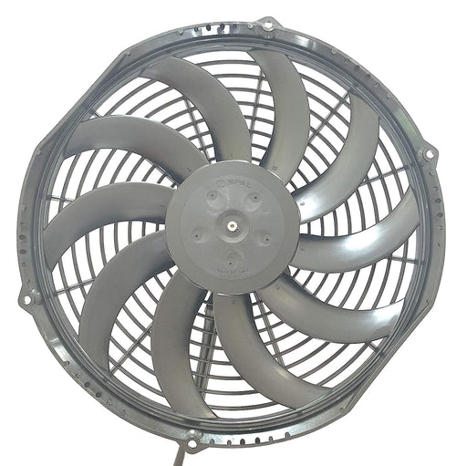 SPAL 12" SPAL Fan - 30102029 12" 12 Volt puller High-Performance Fan Puller with Curved Blades. 1451 cfm VA10-AP70/LL-61A Cooling for Radiators Oil Coolers, APUs and car restoration modification applications SPAL Fan - 30102029 12" 12 Volt puller Fan1451 cfm