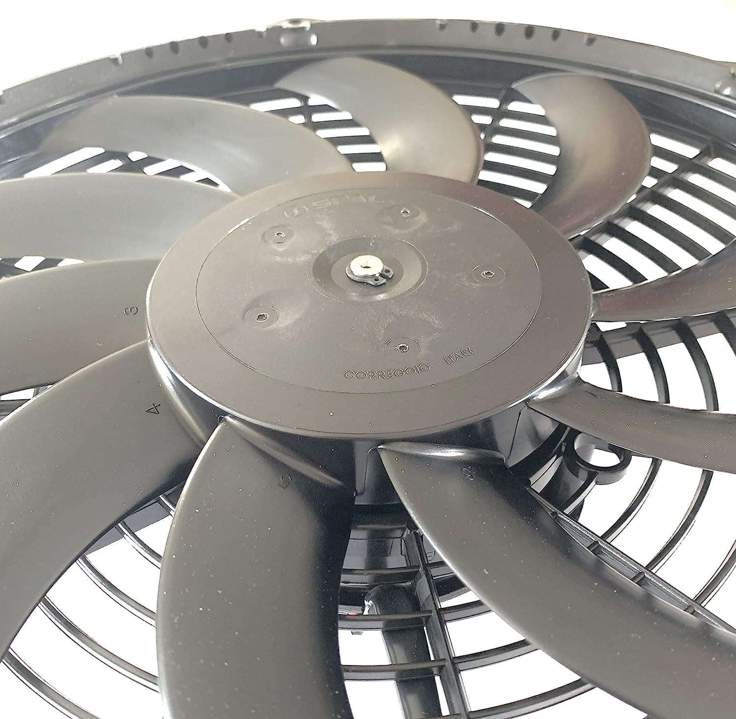 SPAL 12" SPAL Fan - 30102029 12" 12 Volt puller High-Performance Fan Puller with Curved Blades. 1451 cfm VA10-AP70/LL-61A Cooling for Radiators Oil Coolers, APUs and car restoration modification applications SPAL Fan - 30102029 12" 12 Volt puller Fan1451 cfm