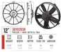 SPAL 12" SPAL Fan - 30102038 12" 12 Volt Puller Fan High Performance Straight Blade 1640 cfm with Plastic Shroud SPAL Fan - 30102038 12" 12 Volt Puller Fan