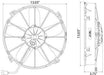 SPAL 12" SPAL Fan - 30102038 12" 12 Volt Puller Fan High Performance Straight Blade 1640 cfm with Plastic Shroud SPAL Fan - 30102038 12" 12 Volt Puller Fan
