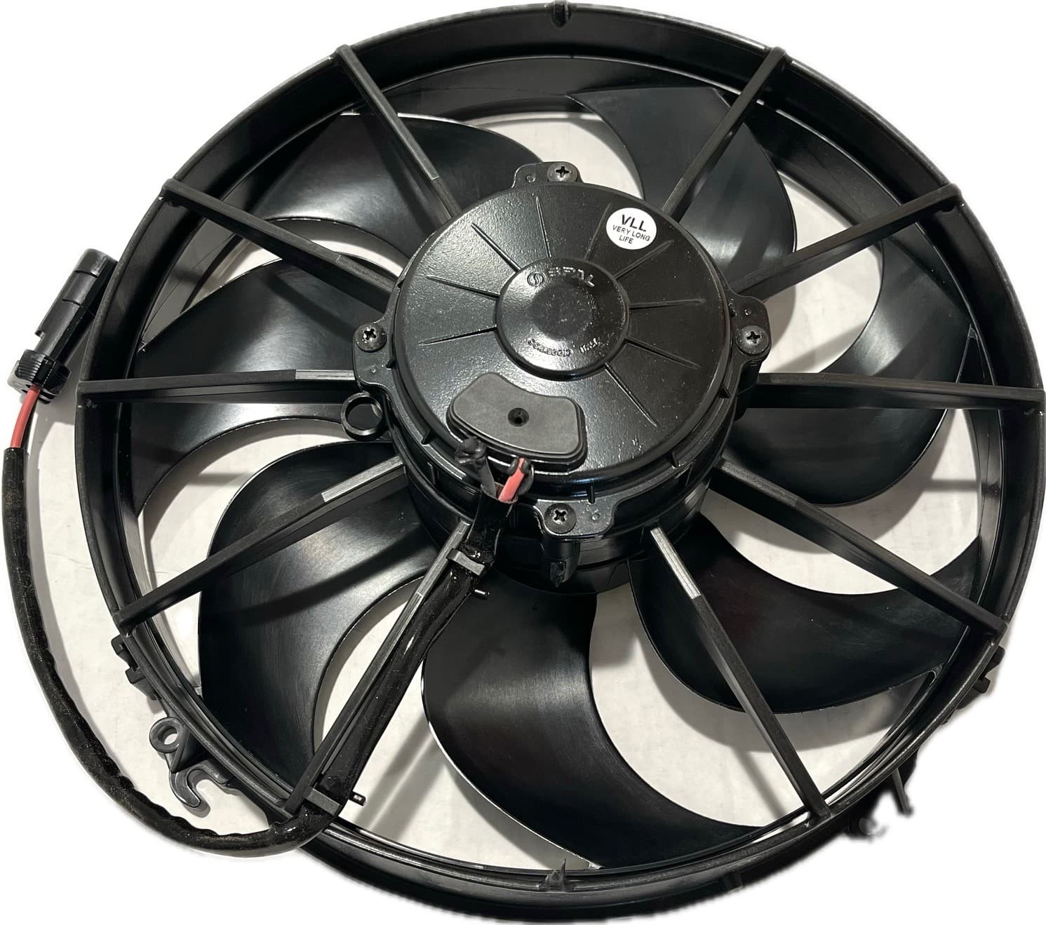 SPAL 12" SPAL Fan - 30103202 **USED** 12" 12 Volt Puller Fan Sealed High Output Curved Blade 1870 cfm VA01-AP90/VLL-66A *USED* SPAL 30103202 12" 12 Volt Puller Fan1870 cfm 