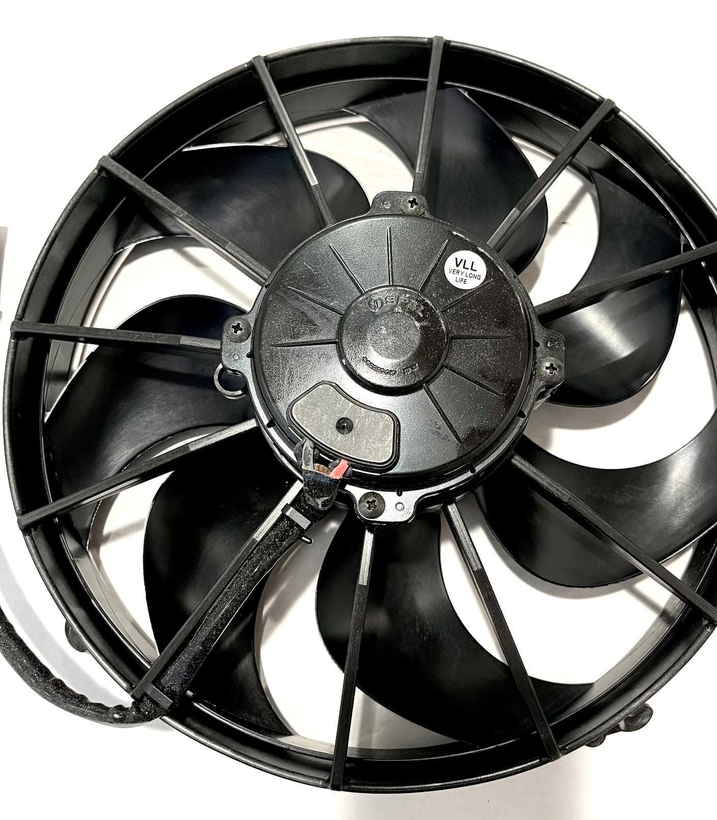 SPAL 12" SPAL Fan - 30103202 **USED** 12 Inch 12 Volt Puller Fan Sealed High Output Curved Blade 1870 cfm VA01-AP90/VLL-66A *USED* SPAL 30103202 12 Inch 12 Volt Puller Fan1870 cfm 