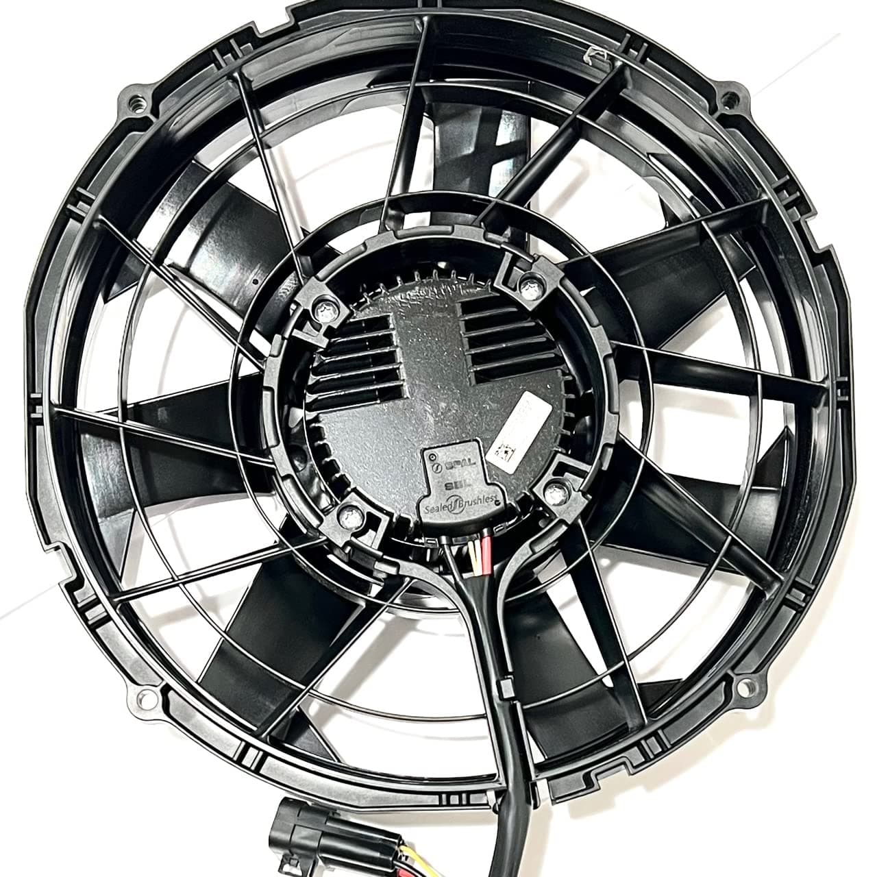 SPAL 12" SPAL Fan - 30107015 12" SBL 24 Volt (305mm) Brushless High Performance Fan VA89-BBL309-94A 24V Fan Speed 1802 CFM / 4110 RPM PWM Aptiv/Female Connector Kit SPAL Fan - 30107015 12" SBL 24 Volt (