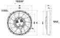 SPAL 12" SPAL Fan - 30107015 12" SBL 24 Volt (305mm) Brushless High Performance Fan VA89-BBL309-94A 24V Fan Speed 1802 CFM / 4110 RPM PWM Aptiv/Female Connector Kit SPAL Fan - 30107015 12" SBL 24 Volt (