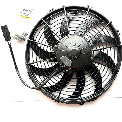 SPAL 12" SPAL Fan - 78-1560 781560 12" 12 Volt Condenser Puller Fan 1451 CFM for APU Thermo King Tripac Evolution with Female Mate Connector Kit SPAL Fan - 78-1560 781560 12" 12 Volt 1451 CFM APU Fan