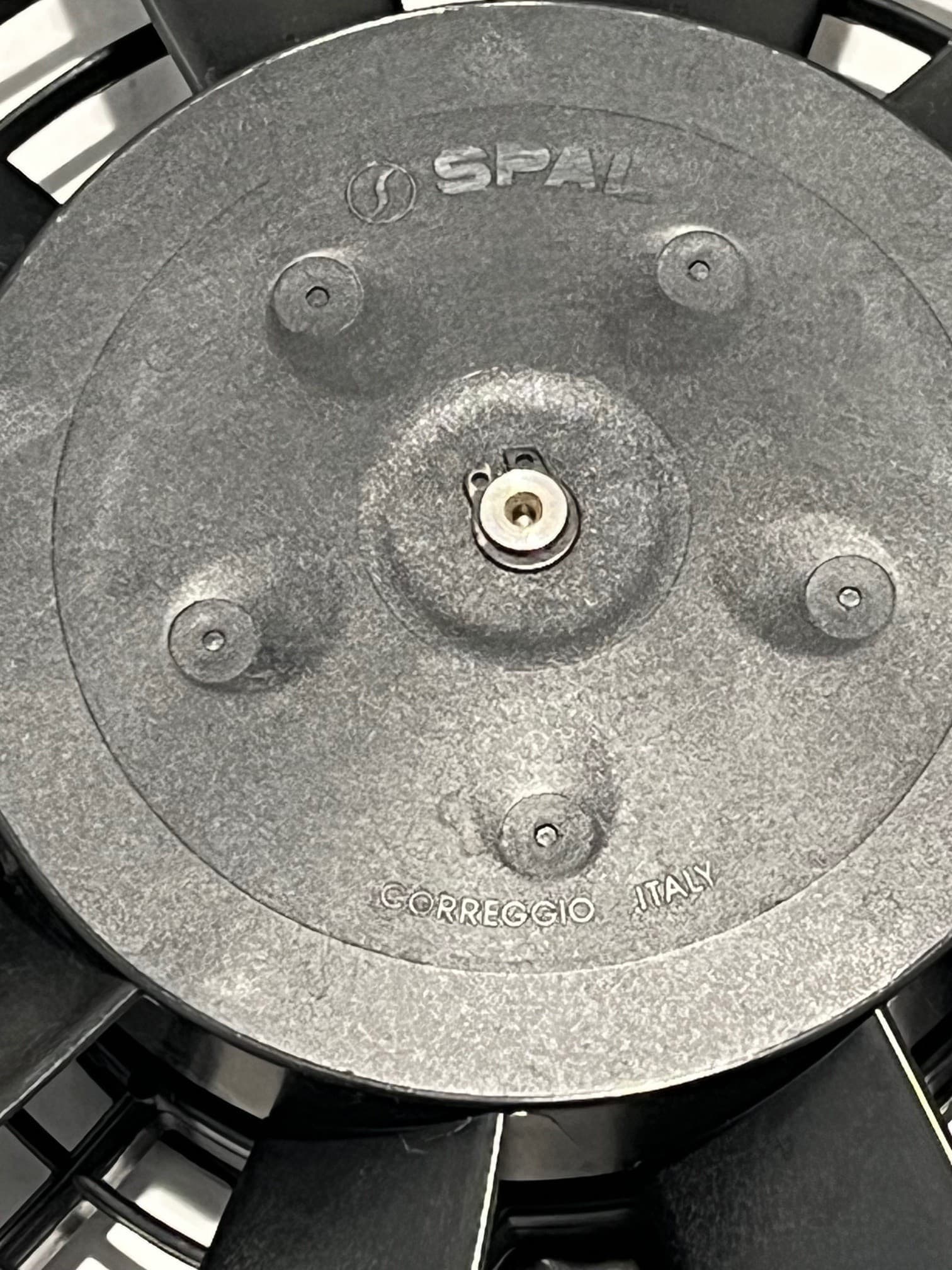 SPAL 12" SPAL ***USED*** Electric Cooling Fan, Low Profile, 12 in Fan, Pusher, 856 CFM, 12V, Straight Blade, 13.188 x 12.625 in, 2 in Thick, Plastic, Each SPAL Fan 30100384***USED*** Electric Cooling Fan