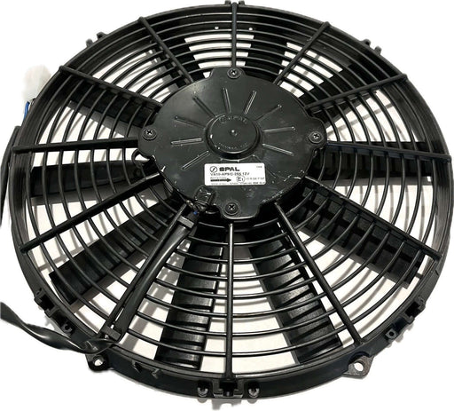 SPAL 12" SPAL ***USED*** Electric Cooling Fan, Low Profile, 12 in Fan, Pusher, 856 CFM, 12V, Straight Blade, 13.188 x 12.625 in, 2 in Thick, Plastic, Each SPAL Fan 30100384***USED*** Electric Cooling Fan
