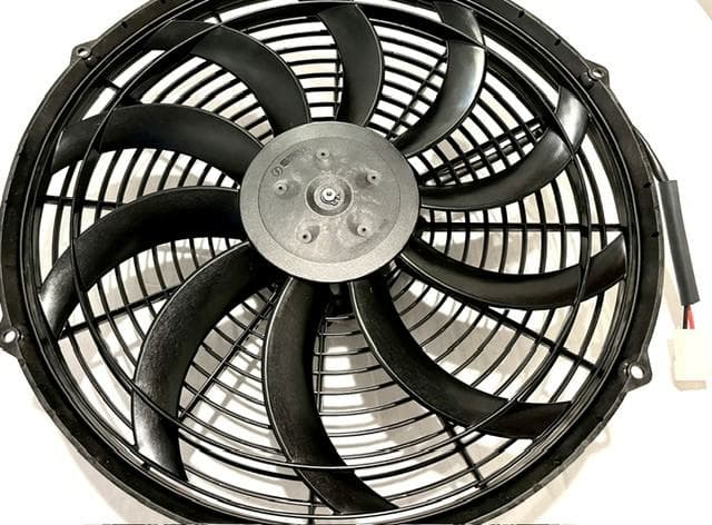 SPAL 14" SPAL Fan - 30102042 **USED** 14 Inch 12 Volt Puller Fan High Performance Curved Blade 1864 cfm VA08-AP71/LL-53A (Copy) SPAL Fan - 30102042 USED 14 Inch 12 Volt Puller Fan 1864 cfm 