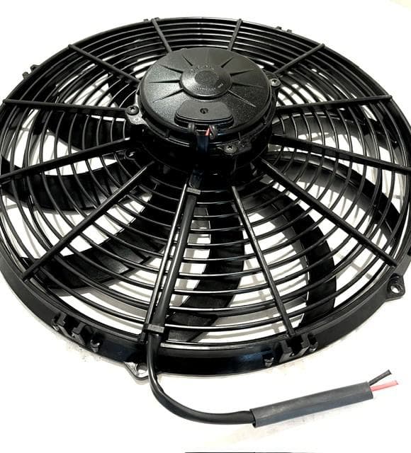 SPAL 14" SPAL Fan - 30102042 **USED** 14 Inch 12 Volt Puller Fan High Performance Curved Blade 1864 cfm VA08-AP71/LL-53A (Copy) SPAL Fan - 30102042 USED 14 Inch 12 Volt Puller Fan 1864 cfm 