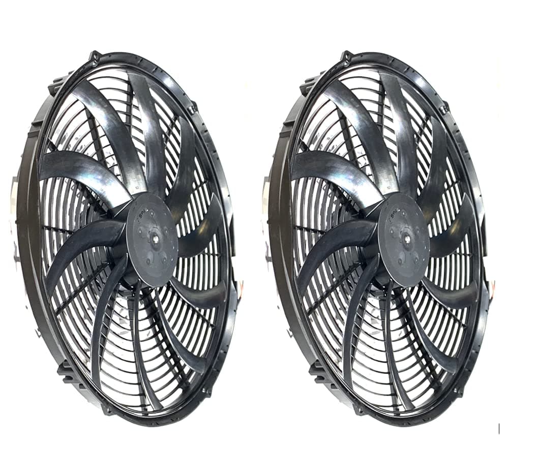 SPAL 16" 2 Pack!! - SPAL 30102049 16" Fan Puller Curved Blades 12 Volt High-Performance 2024 cfm VA18-AP71/LL-59A 2 Pack!! - SPAL Fan - 30102049 16" Puller Fan - 2 Pack!